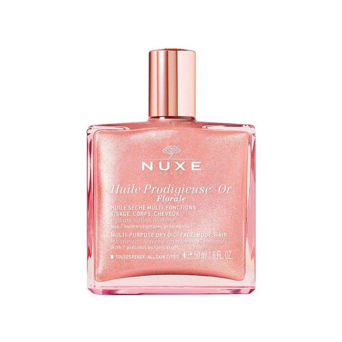 Nuxe Huile Prodigieuse Or Florale Pembe Parıltılı Çok Amaçlı Kuru Yağ 50 ml - 1