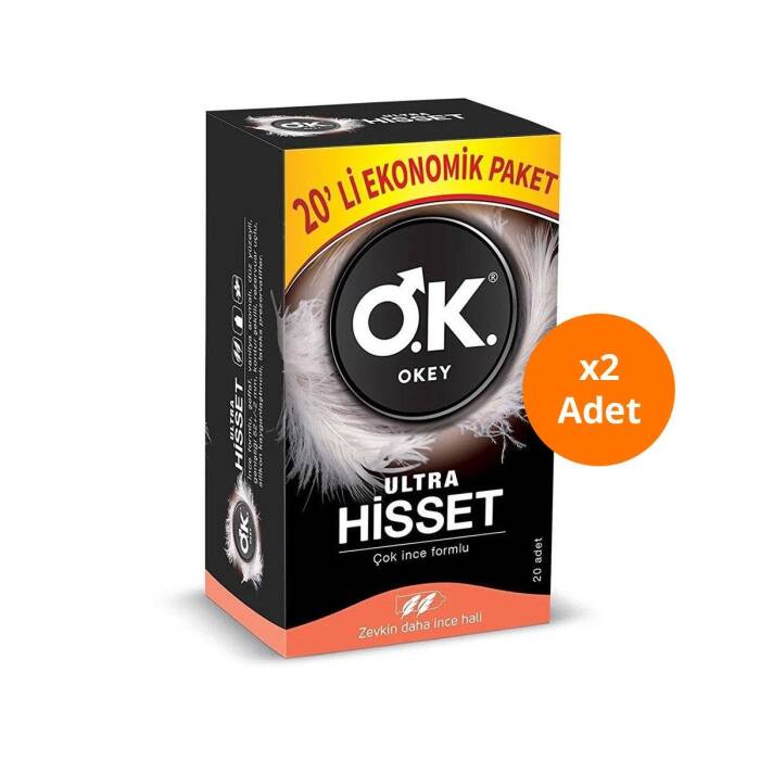 Okey Prezervatif Ultra Hisset 20'li x2 Paket - 1