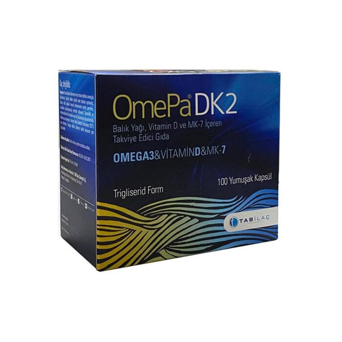 OmePa DK2 Omega 3 & Vitamin D & MK-7 100 Yumuşak Kapsül - 1