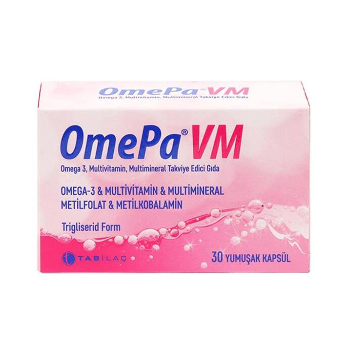 OmePa VM Omega 3 - Multivitamin - Multimineral 30 Yumuşak Kapsül - 1