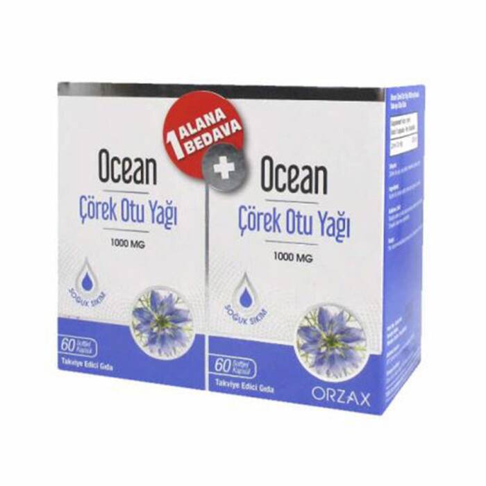 Orzax Ocean Çörek Otu Yağı 1000 mg 2 x 60 Kapsül - 1