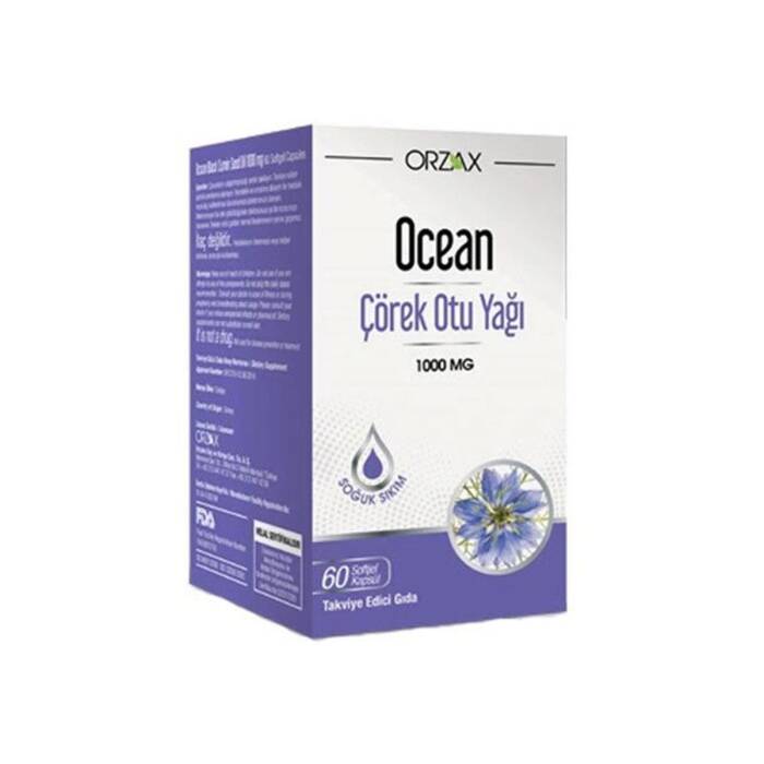 Orzax Ocean Çörek Otu Yağı 1000 mg 60 Kapsül - 1