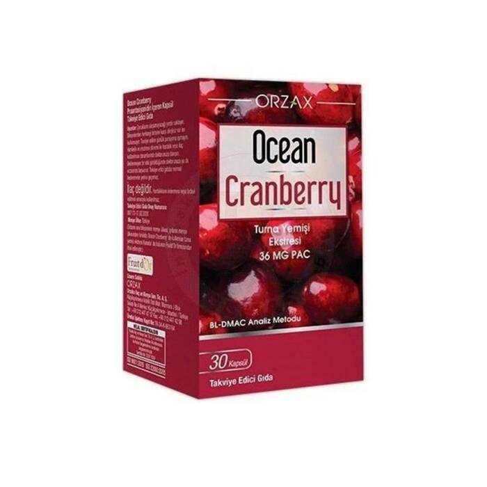 Orzax Ocean Cranberry Turna Yemişi Ekstresi 36 mg Pac 30 Tablet - 1