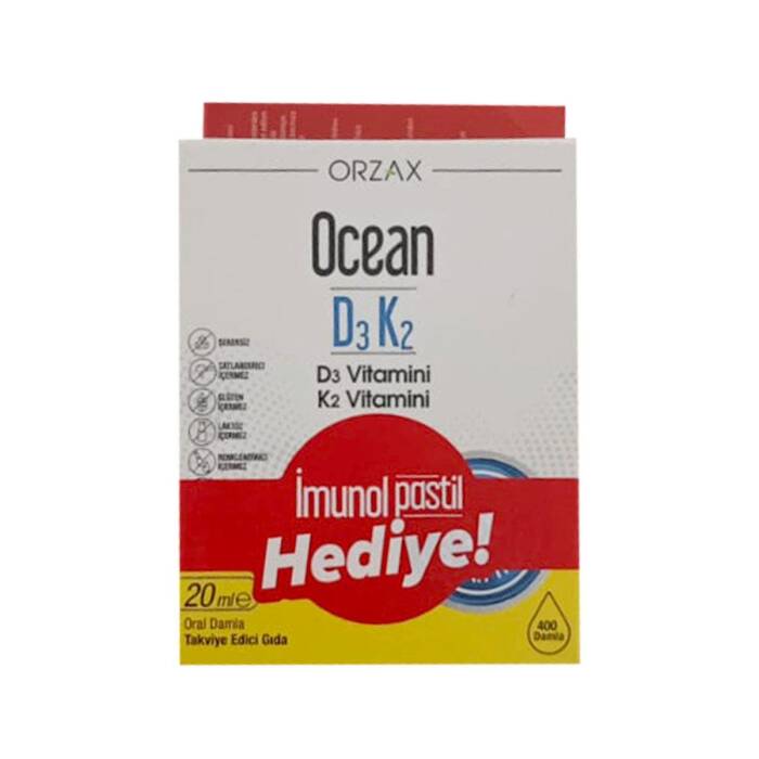 Orzax Ocean D3 K2 Damla 20 ml + Orzax İmunol Soft Pastil 12'li - 1