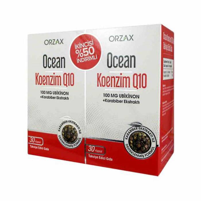 Orzax Ocean Koenzim Q10 100 mg 2 x 30 Kapsül - 1