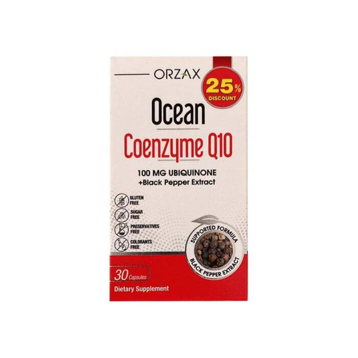 Orzax Ocean Koenzim Q10 100 mg + Karabiber Ekstresi 30 Kapsül - 1