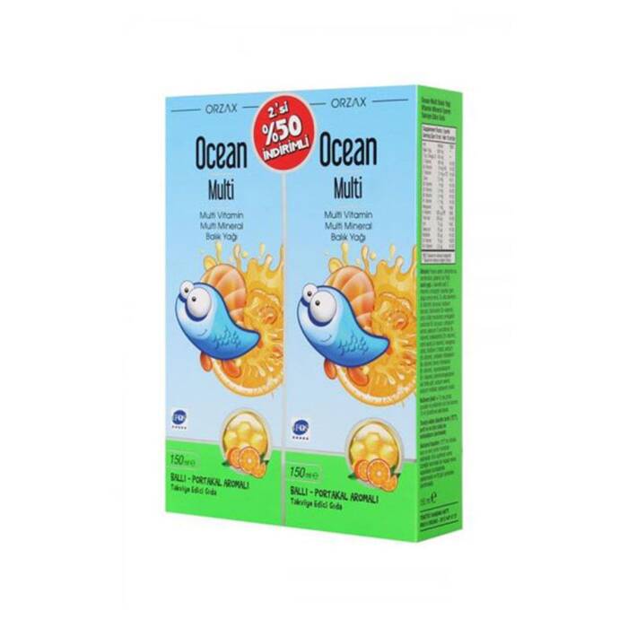 Orzax Ocean Multi Ballı Portakal Aromalı Şurup 150 ml x2 - 1