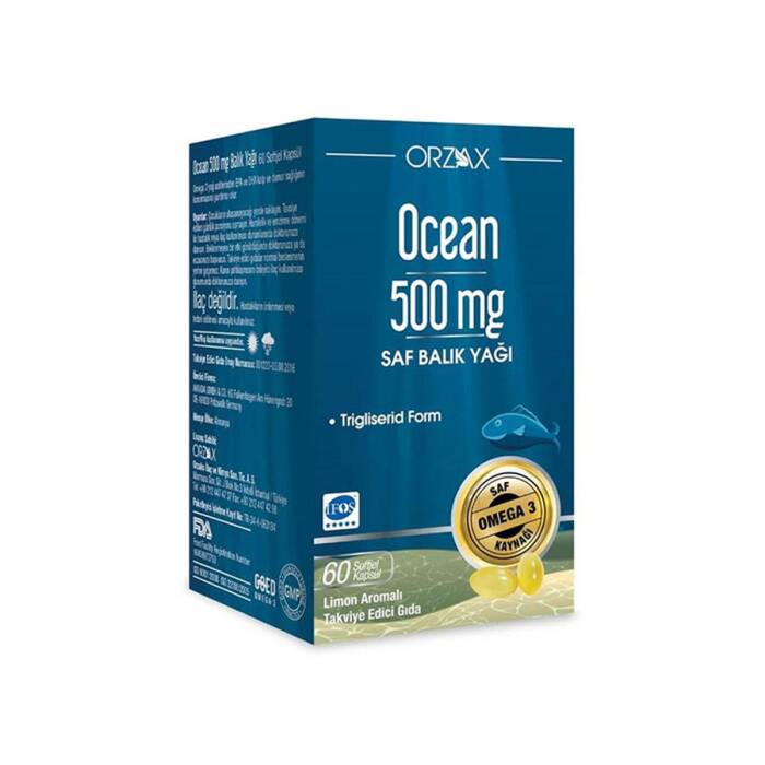 Orzax Ocean Omega-3 Balık Yağı 500 mg 60 Kapsül - 1