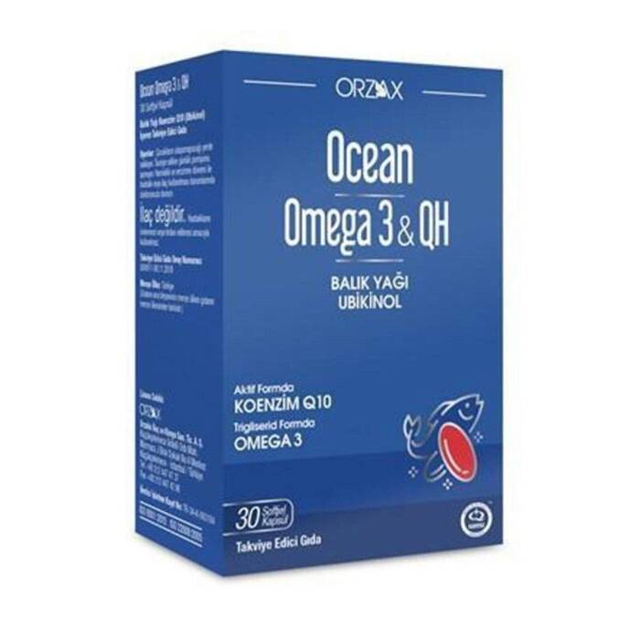 Orzax Ocean Omega 3 & QH 30 Yumuşak Kapsül - 1