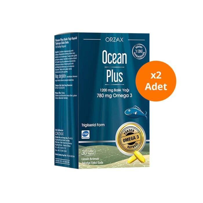 Orzax Ocean Plus 1200 mg 30 Kapsül x2 Adet - 1