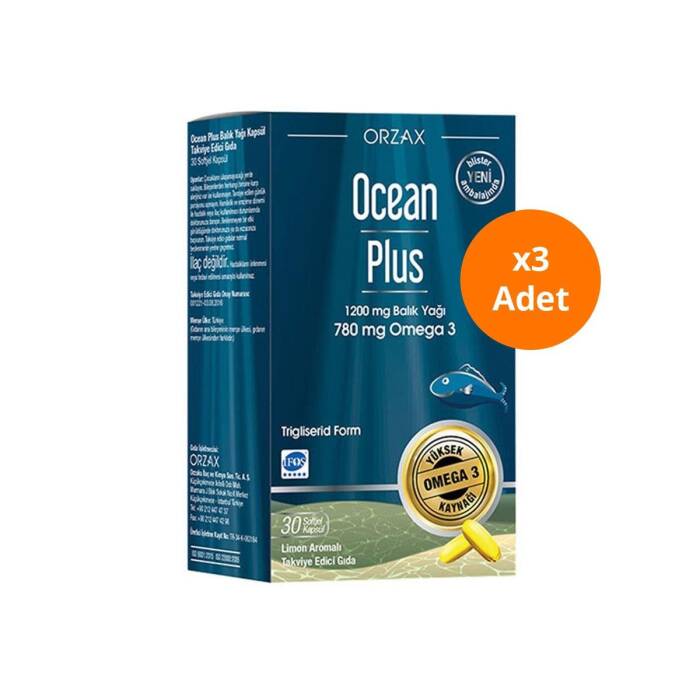 Orzax Ocean Plus 1200 mg 30 Kapsül x3 Adet - 1