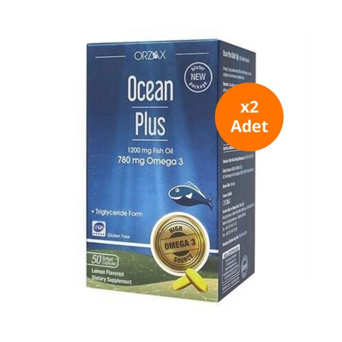 Orzax Ocean Plus 1200 mg 50 Kapsül x2 Adet - 1