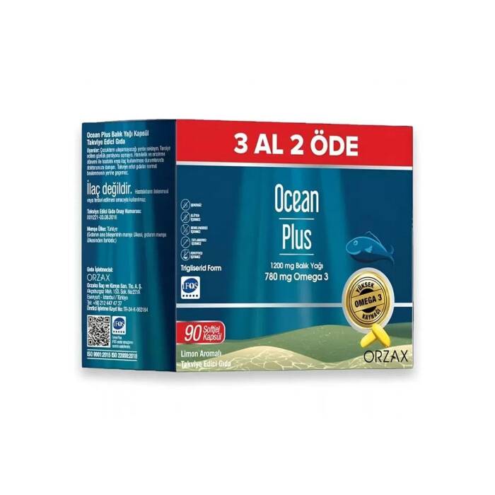 Orzax Ocean Plus 1200 mg 90 Kapsül - 3 Al 2 Öde - 1