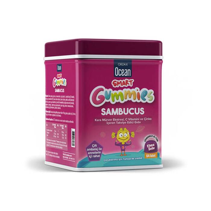 Orzax Ocean Smart Gummies Sambucus 64 Adet Çiğneme Tableti - 1