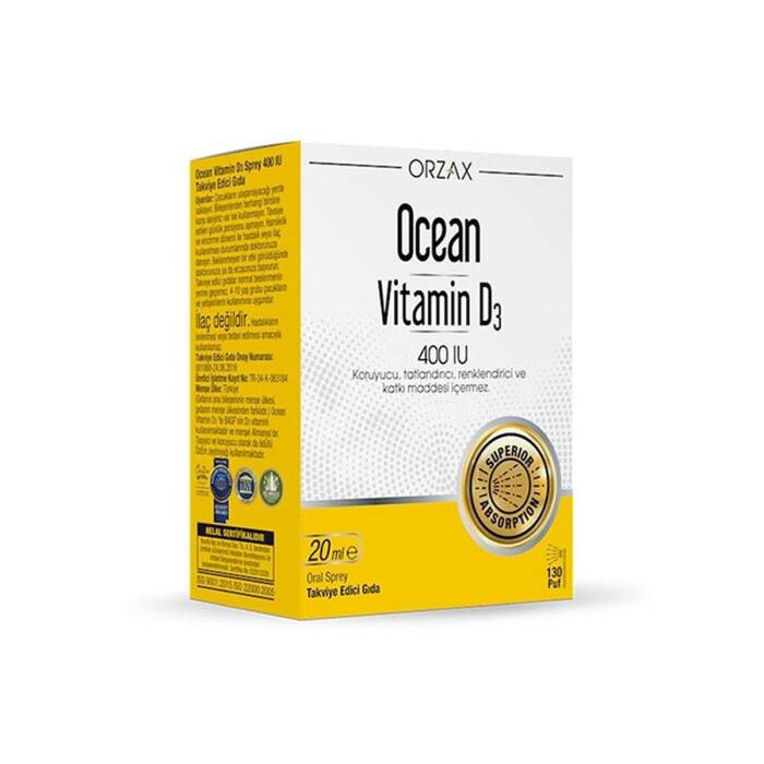 Orzax Ocean Vitamin D3 400 IU Oral Sprey 20 ml - 1