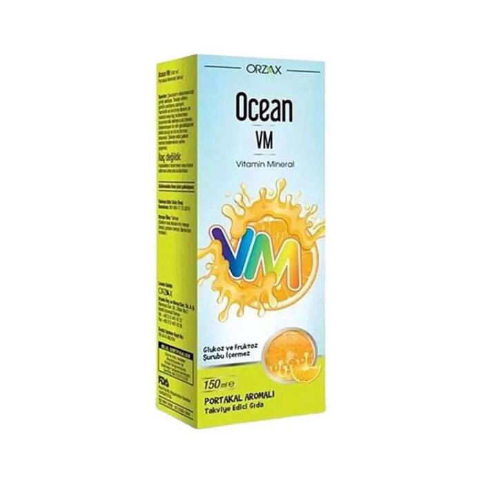 Orzax Ocean Vitamin Mineral VM Şurup Portakal Konsantreli 150 ml - 1