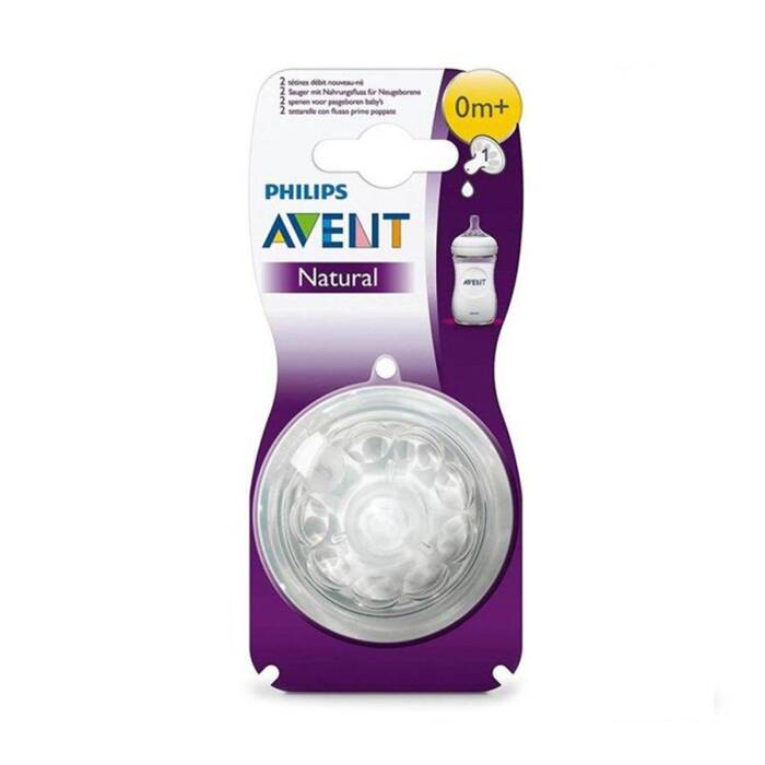 Philips Avent Natural Biberon Emziği 1 Delikli Yenidoğan 0 Ay+ 2'li - 1