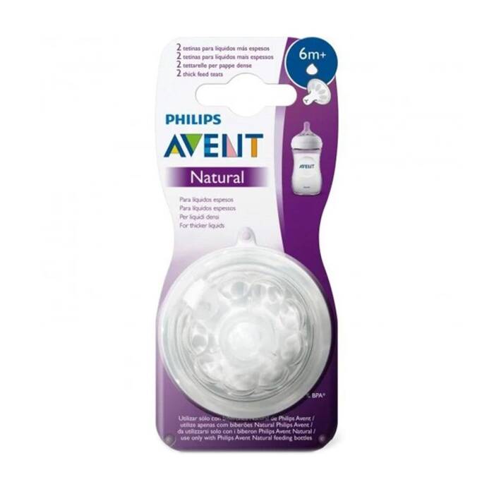 Philips Avent Natural Biberon Emziği Y Kesik 6 Ay+ 2'li - 1