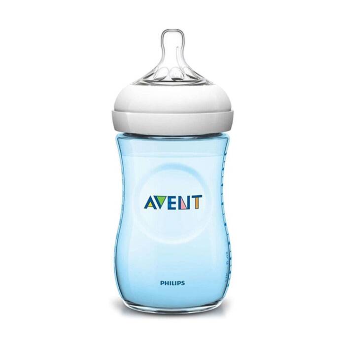 Philips Avent Natural PP Biberon Yavaş Akış 1 Ay+ 260 ml - Mavi - 1