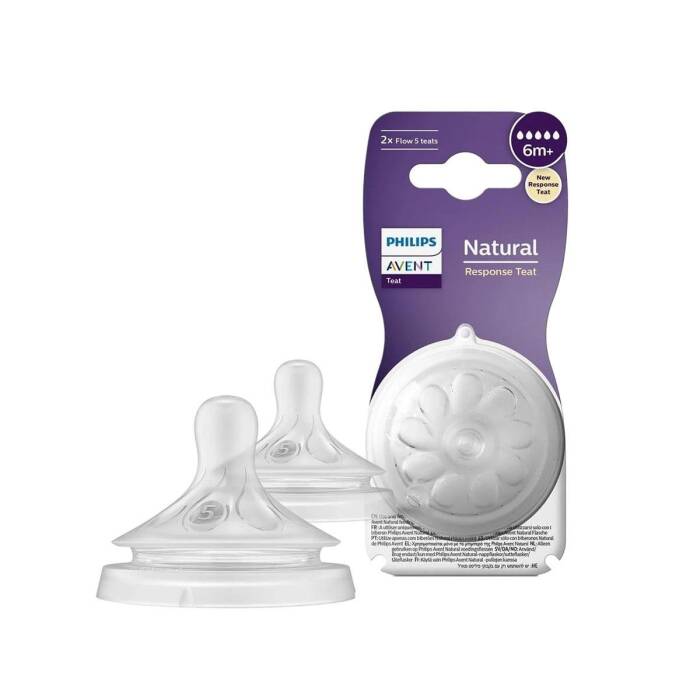 Philips Avent Natural Response Doğal Tepkili Biberon Emziği 5 Numara 6 Ay+ 2'li - 1