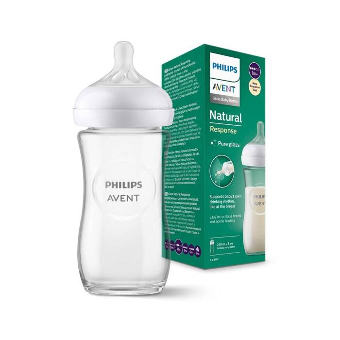 Philips Avent Natural Response Doğal Tepkili Cam Biberon 1 Ay+ 240 ml - 1