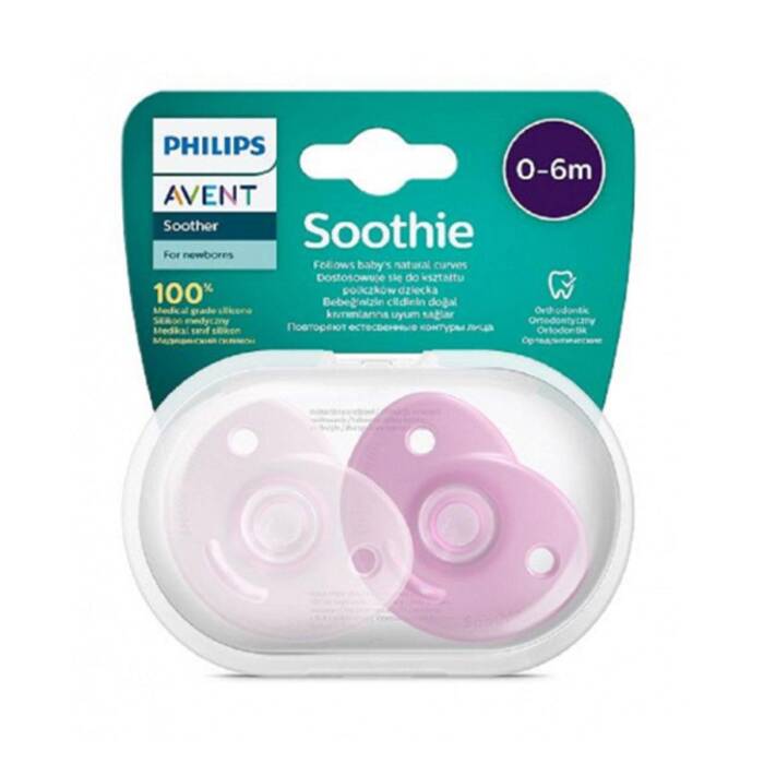 Philips Avent Soothie Emzik 0-6 Ay 2'li (Pembe) - 1