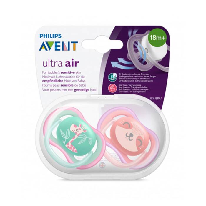 Philips Avent Ultra Air 18 Ay+ Emzik 2'li (Yeşil ve Pembe Desenli) - 1