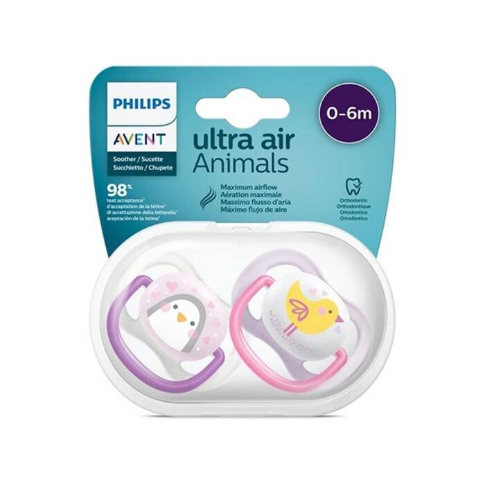 Philips Avent Ultra Air Animals Emzik 0-6 Ay 2'li (Hayvan Desenli) - 1