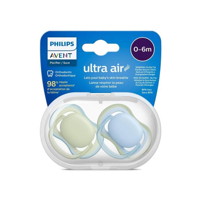 Philips Avent Ultra Air Emzik 0-6 Ay 2'li (Sarı ve Mavi) - 1