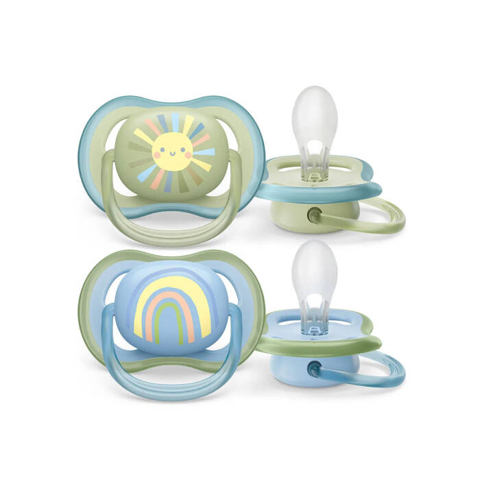 Philips Avent Ultra Air Emzik 0-6 Ay 2'li (Yeşil ve Mavi Desenli) - 2