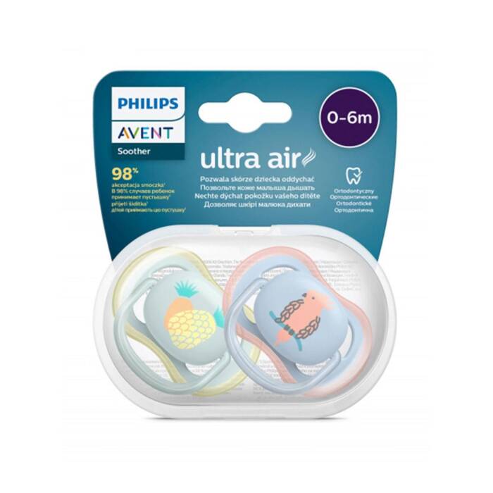 Philips Avent Ultra Air Emzik 0-6 Ay (Mavi Desenli) - 1