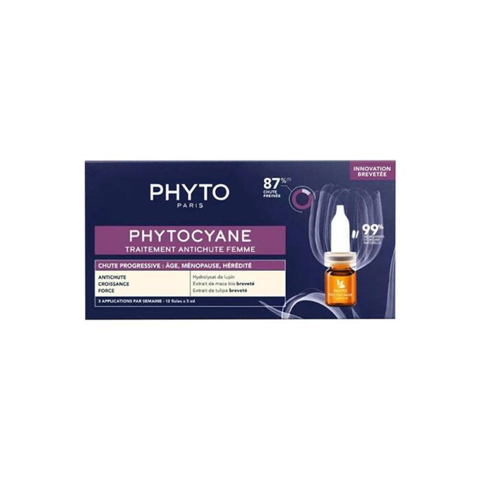 Phyto Phytocyane Kadınlar İçin Kronik Saç Dökülmesi Karşıtı Bakım 12 Ampül x 5 ml - 1