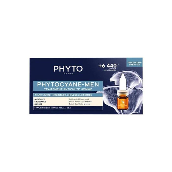 Phyto Phytocyane-Men Erkekler İçin Saç Dökülme Karşıtı Bakım 12 Ampül x 3,5 ml - 1