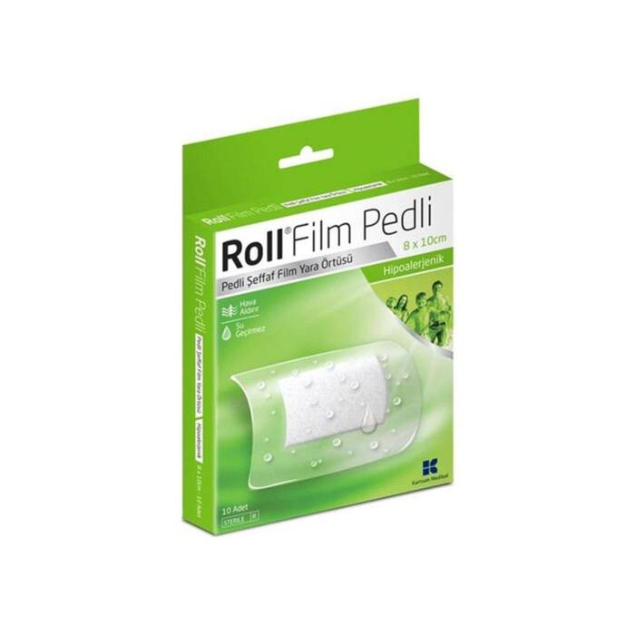 Roll Film Pedli 8 x 10 cm Steril Su Geçirmez Yara Örtüsü 10'lu - 1