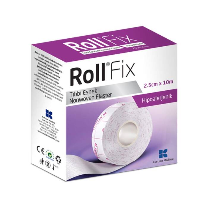 Roll Fix Esnek Nonwoven Tıbbi Flaster 2,5 cm x 10 m - 1