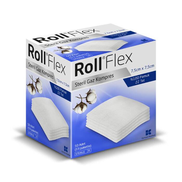 Roll Flex Gaz Kompres 7,5cm x 7,5cm 50'li - 1