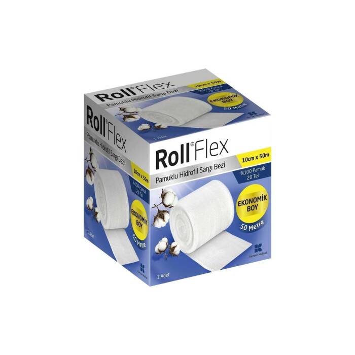 Roll Flex Hidrofil Sargı Bezi 10 cm x 50 m - 1