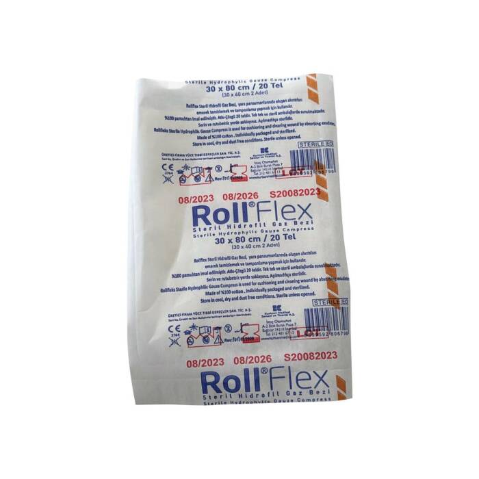 Roll Flex Steril Gazlı Bez 30 cm x 80 cm Tekli - 1