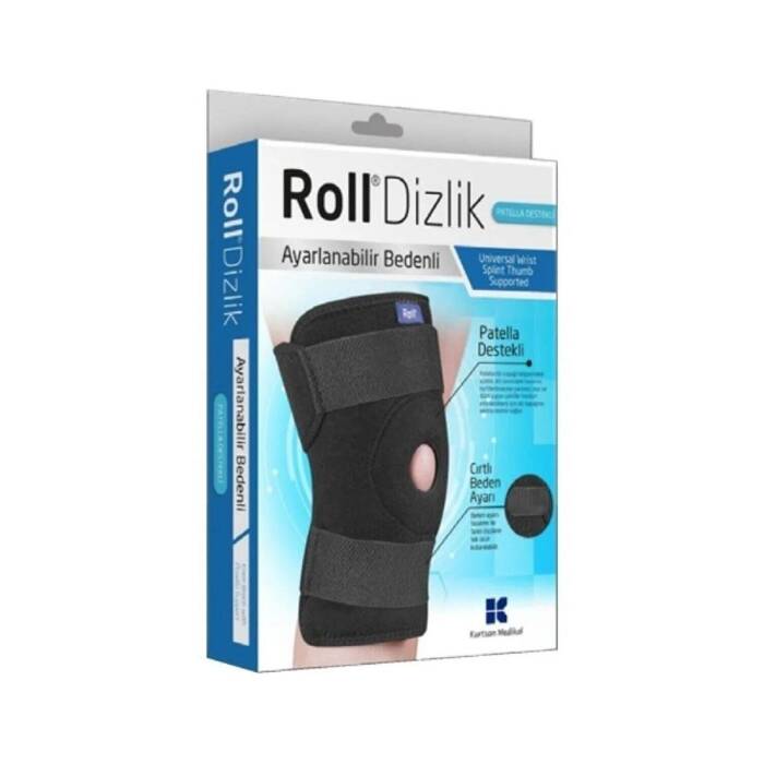 Roll Patella Destekli Ayarlanabilir Bedenli Cırtlı Dizlik - 1