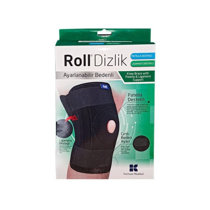 Roll Patella ve Ligament Destekli Ayarlanabilir Bedenli Cırtlı Dizlik - 1