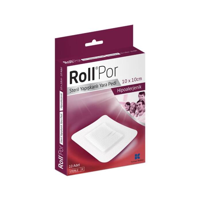 Roll Por Steril Yapışkanlı Yara Pedi 10 x 10 cm 10'lu - 1