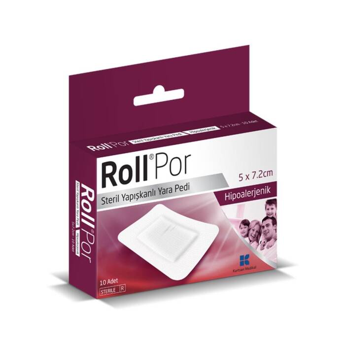 Roll Por Steril Yapışkanlı Yara Pedi 5 x 7,2 cm 10'lu - 1