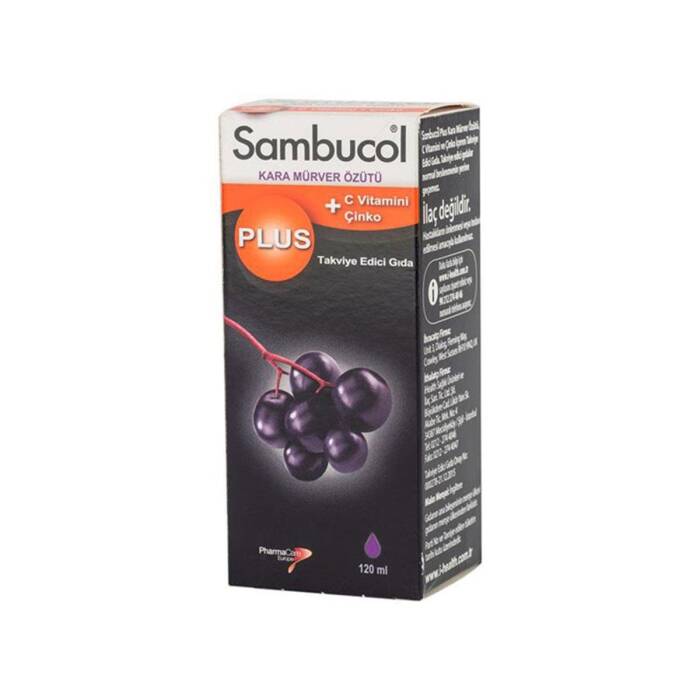 Sambucol Plus Kara Mürver Özütü, C Vitamini ve Çinko İçeren Takviye Edici Gıda 120 ml - 1