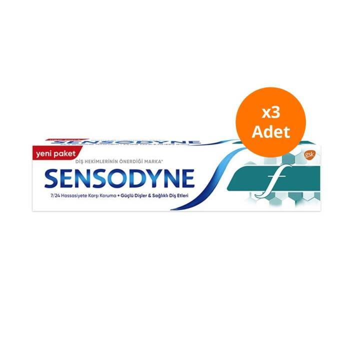 Sensodyne F Florürlü Yetişkin Diş Macunu 100 ml x3 Adet - 1