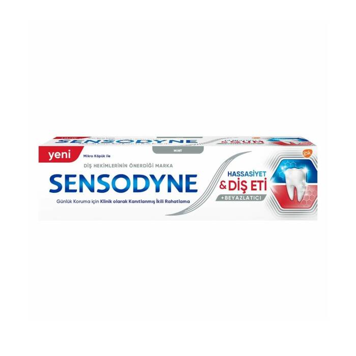 Sensodyne Hassasiyet & Diş Eti Beyazlatıcı Diş Macunu Mint 75 ml - 1