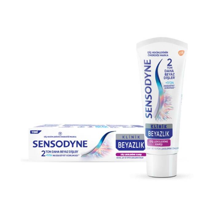 Sensodyne Klinik Beyazlık Diş Lekelerine Karşı Diş Macunu 75 ml - 1