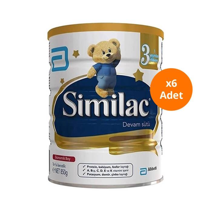 Similac 3 Devam Sütü 850 gr x6 Adet - 1