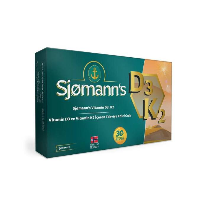 Sjomann's Vitamin D3,K2 30 Çiğnenebilir Jel Form - 1