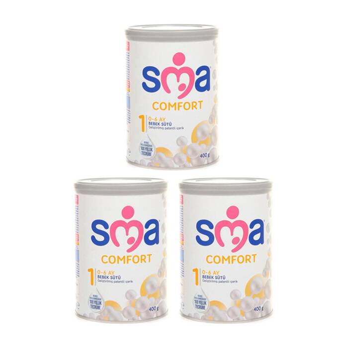 SMA Comfort 1 Numara Bebek Sütü 400 gr x3 - 1