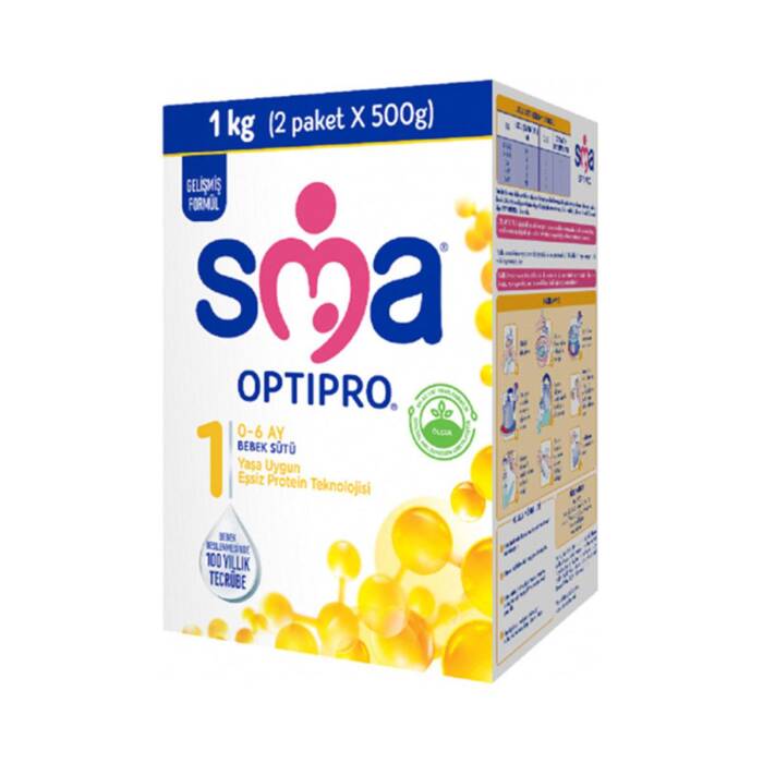 SMA Optipro 1 Numara Probiyotik Bebek Sütü 0-6 Ay 1000 gr - 1